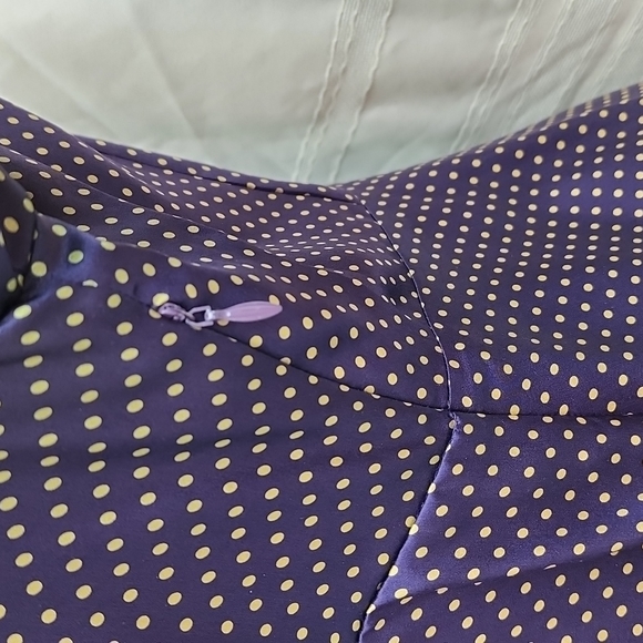 Navy J. Crew Silk Polka Dot Blouse - Picture 4 of 7